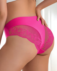 Patchwork Lace Sexy Seamless Elastic Panties