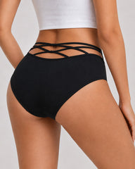 5-Pack High Waisted Criss Cross Back Seamless Briefs