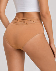 5-Pack High Waisted Criss Cross Back Seamless Briefs