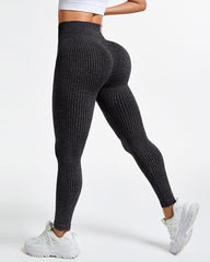 Women's Solid Color Elastic High-Waisted Comfortable and Breathable Sports Leggings