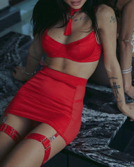 Sexy Tight-fitting Mesh See-through Bodycon Lingerie Set