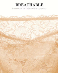 Women's High-waisted Tummy-controlling Lace Cotton Comfortable Breathable Panties