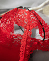 Sexy Pure Cotton Lace Low-rise Seamless Thong