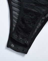 Sexy Lace See-through Underwire Shaping Bodysuit Lingerie