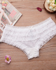 Floral Lace Ruffle Breathable Panties