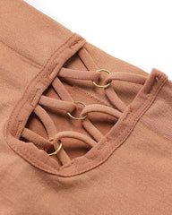 Mid-waist High-elasticity Comfortable Sexy Hollow-out Seamless Thong