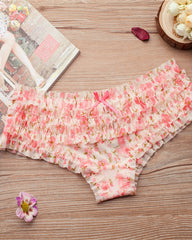 Floral Lace Ruffle Breathable Panties