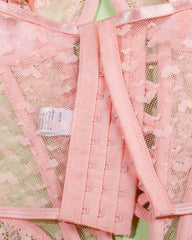 Sexy Lace See-Through Heart-Shaped Buckle Lingerie Set