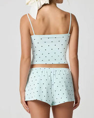 Christmas Comfortable Casual Stretch Vest Shorts Loungewear Set