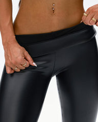 Women's Fleece-lined Stretchy Faux Leather PU High-waisted Leggings