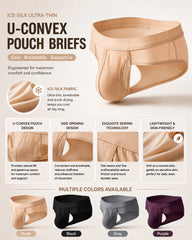 Multi-Pack Men's Ice Silk Breathable Side Open No-Removal Briefs