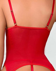 Sexy Lace See-Through Mesh Lingerie Set