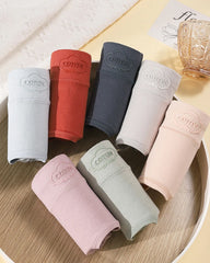 Women's Pure Cotton Stretch Mid-waist Soft Panties