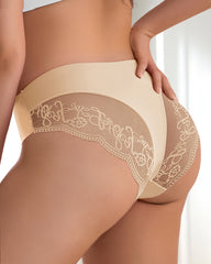 Patchwork Lace Sexy Seamless Elastic Panties