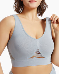 Casual Seamless Elastic Band Removable Pads Integrated Sports Bra